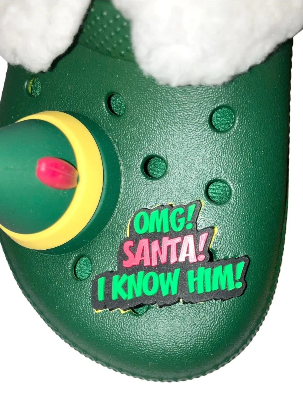 Crocs Kids Elf Classic Lined Clog Slippers Christmas Warm Cozy Kids Size 11 NWOT